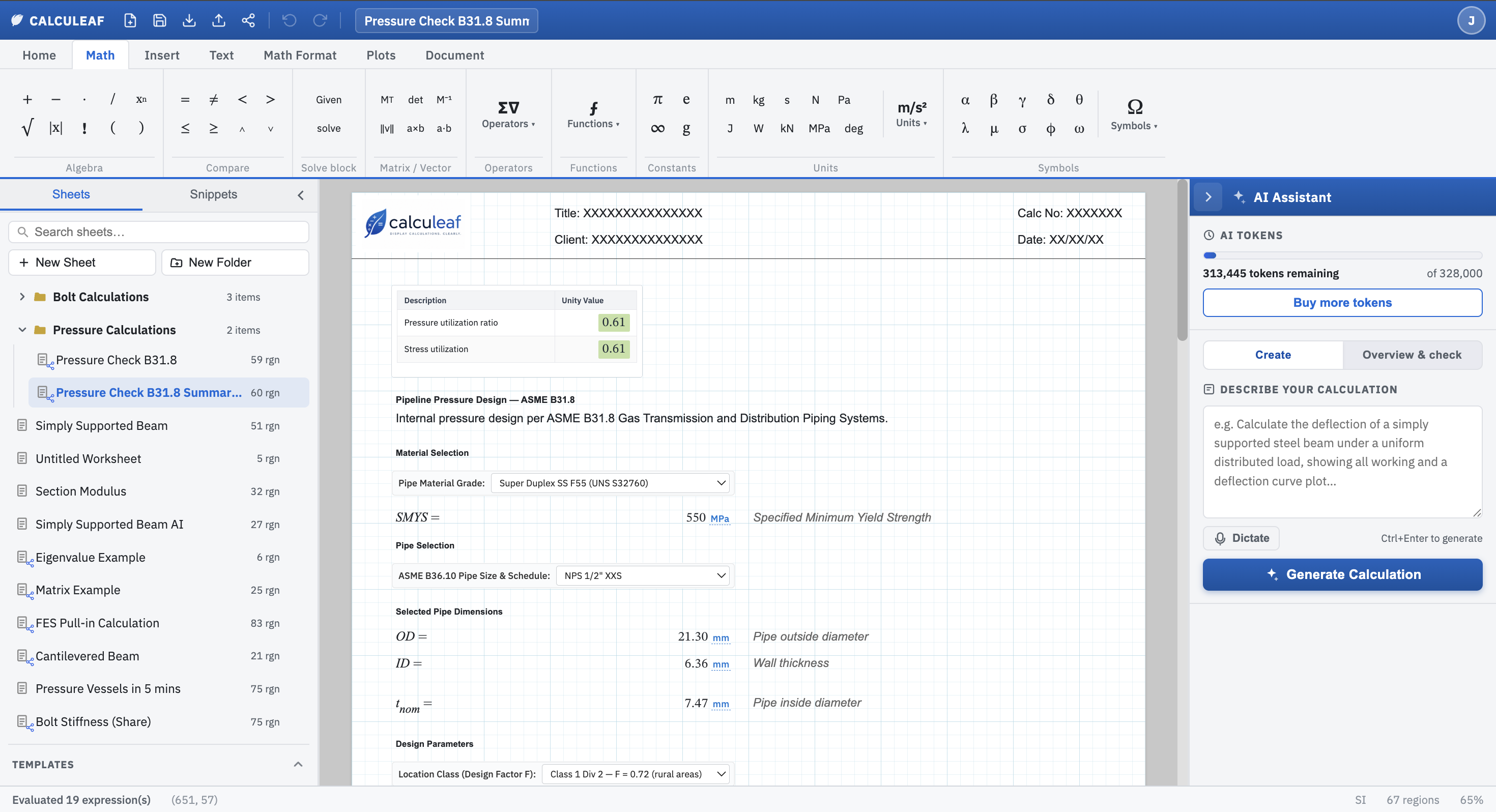Calculeaf preview