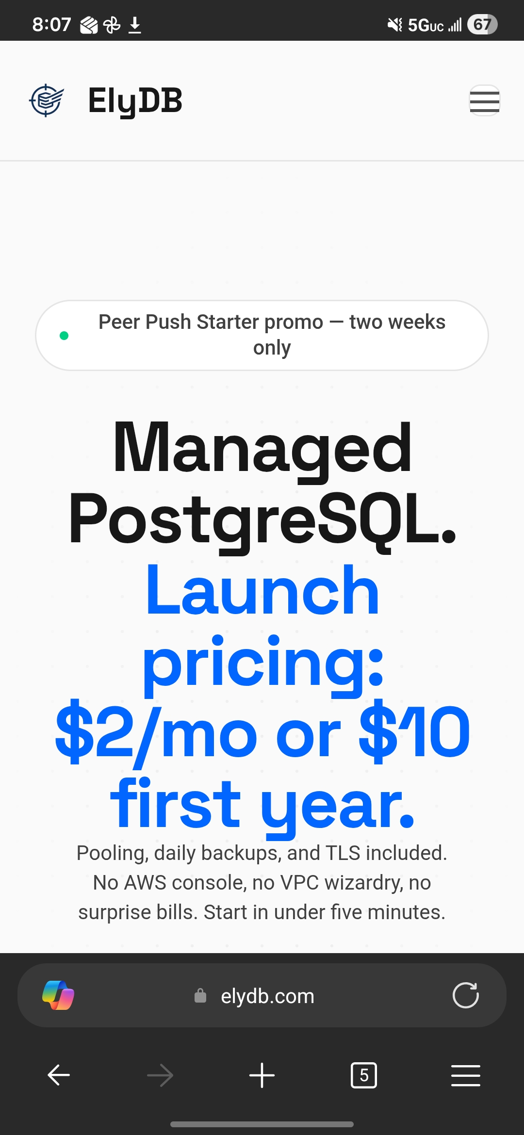 Elydb - Just cheaper Hosted DB preview